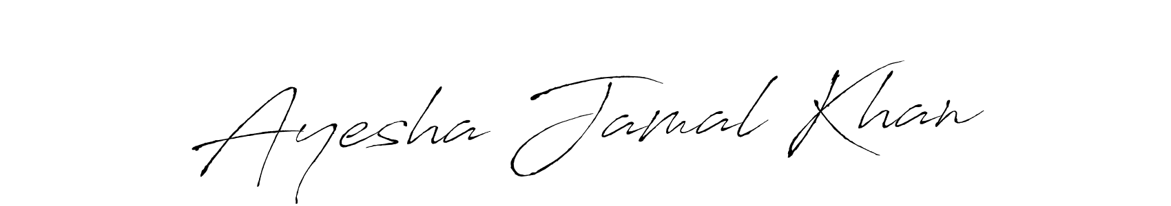 Antro_Vectra is a professional signature style that is perfect for those who want to add a touch of class to their signature. It is also a great choice for those who want to make their signature more unique. Get Ayesha Jamal Khan name to fancy signature for free. Ayesha Jamal Khan signature style 6 images and pictures png