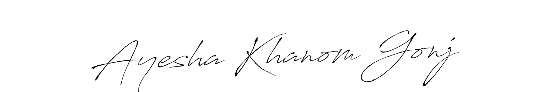 You should practise on your own different ways (Antro_Vectra) to write your name (Ayesha Khanom Gonj) in signature. don't let someone else do it for you. Ayesha Khanom Gonj signature style 6 images and pictures png