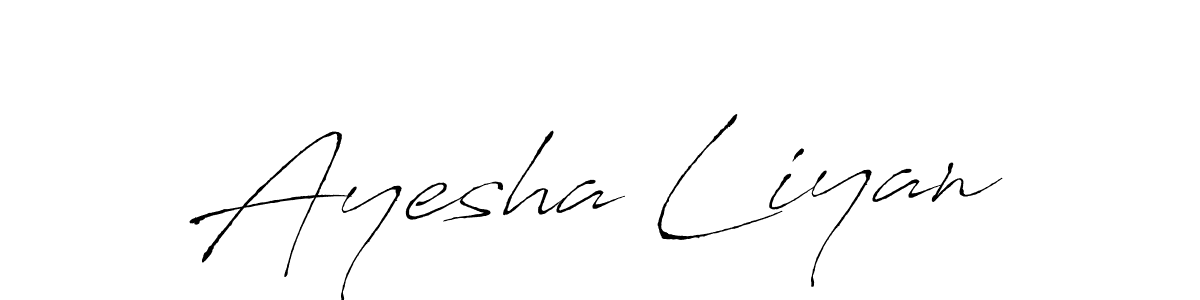 How to make Ayesha Liyan name signature. Use Antro_Vectra style for creating short signs online. This is the latest handwritten sign. Ayesha Liyan signature style 6 images and pictures png