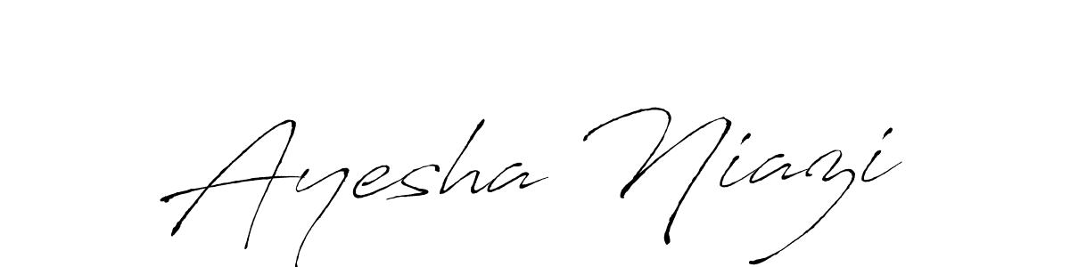 How to make Ayesha Niazi name signature. Use Antro_Vectra style for creating short signs online. This is the latest handwritten sign. Ayesha Niazi signature style 6 images and pictures png