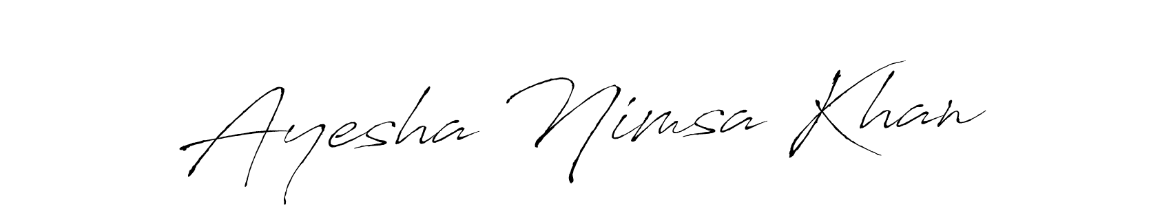 Here are the top 10 professional signature styles for the name Ayesha Nimsa Khan. These are the best autograph styles you can use for your name. Ayesha Nimsa Khan signature style 6 images and pictures png