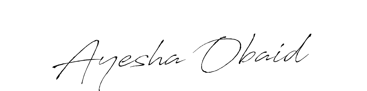 Design your own signature with our free online signature maker. With this signature software, you can create a handwritten (Antro_Vectra) signature for name Ayesha Obaid. Ayesha Obaid signature style 6 images and pictures png