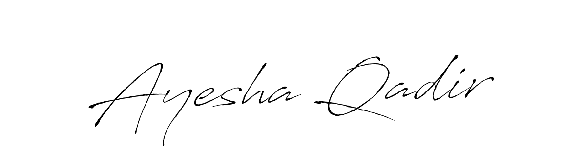 Make a beautiful signature design for name Ayesha Qadir. With this signature (Antro_Vectra) style, you can create a handwritten signature for free. Ayesha Qadir signature style 6 images and pictures png