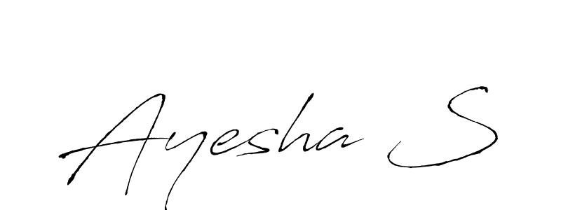 Design your own signature with our free online signature maker. With this signature software, you can create a handwritten (Antro_Vectra) signature for name Ayesha S. Ayesha S signature style 6 images and pictures png