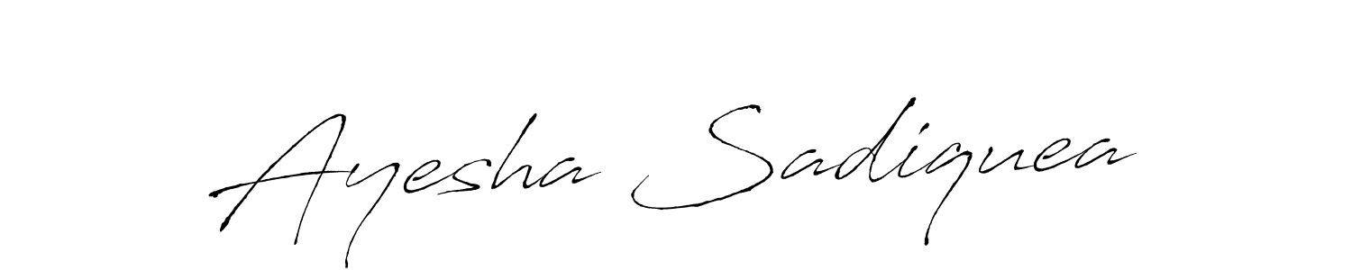 Antro_Vectra is a professional signature style that is perfect for those who want to add a touch of class to their signature. It is also a great choice for those who want to make their signature more unique. Get Ayesha Sadiquea name to fancy signature for free. Ayesha Sadiquea signature style 6 images and pictures png