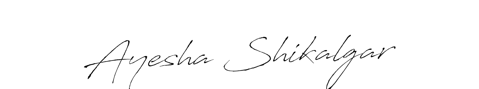 Create a beautiful signature design for name Ayesha Shikalgar. With this signature (Antro_Vectra) fonts, you can make a handwritten signature for free. Ayesha Shikalgar signature style 6 images and pictures png
