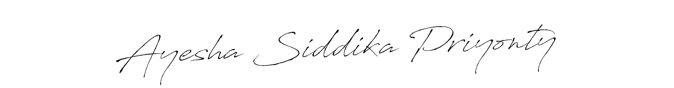 How to make Ayesha Siddika Priyonty name signature. Use Antro_Vectra style for creating short signs online. This is the latest handwritten sign. Ayesha Siddika Priyonty signature style 6 images and pictures png