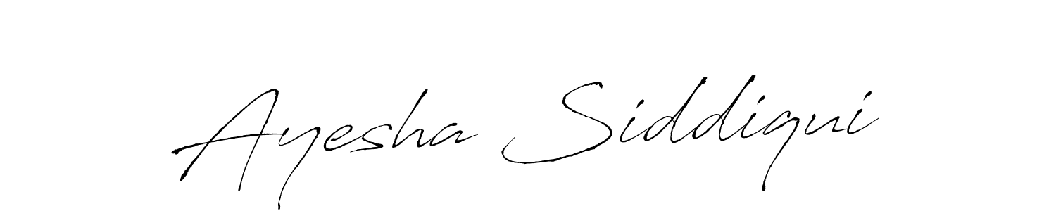 Make a beautiful signature design for name Ayesha Siddiqui. With this signature (Antro_Vectra) style, you can create a handwritten signature for free. Ayesha Siddiqui signature style 6 images and pictures png