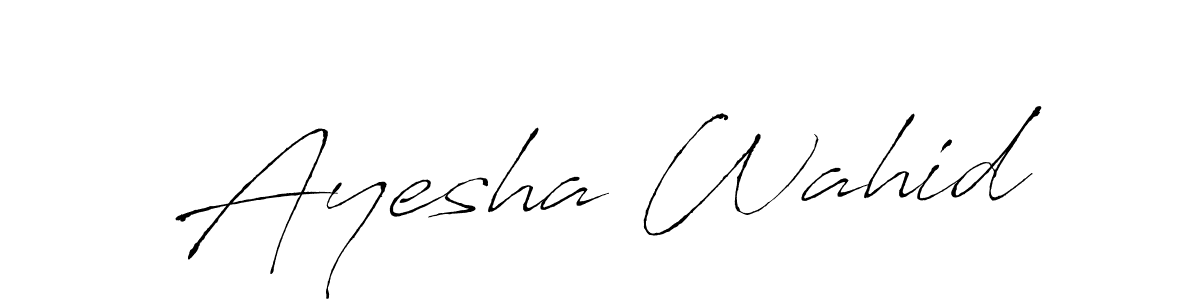Design your own signature with our free online signature maker. With this signature software, you can create a handwritten (Antro_Vectra) signature for name Ayesha Wahid. Ayesha Wahid signature style 6 images and pictures png