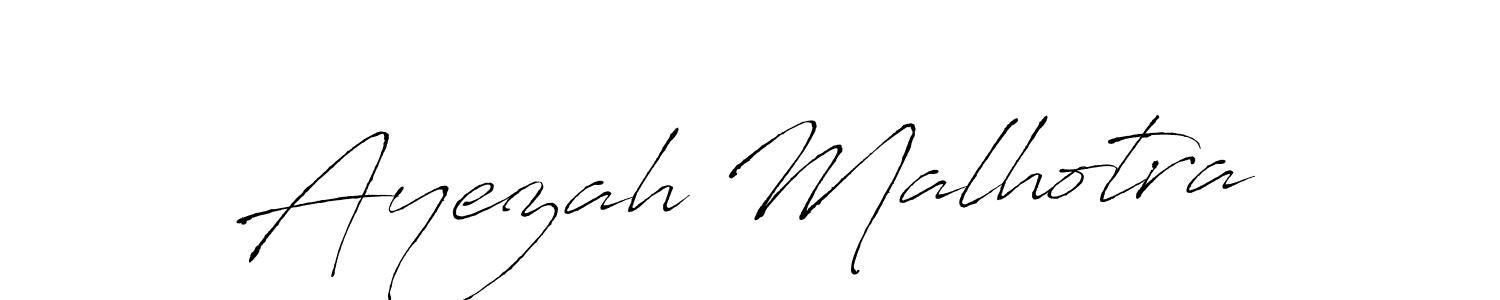 Make a beautiful signature design for name Ayezah Malhotra. With this signature (Antro_Vectra) style, you can create a handwritten signature for free. Ayezah Malhotra signature style 6 images and pictures png