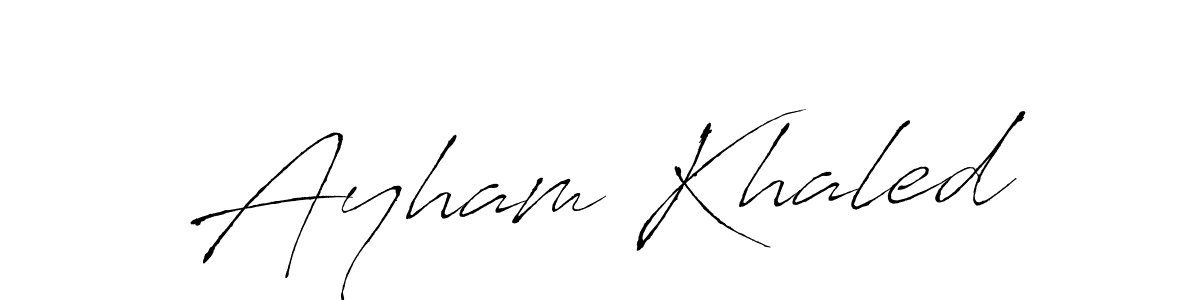 Create a beautiful signature design for name Ayham Khaled. With this signature (Antro_Vectra) fonts, you can make a handwritten signature for free. Ayham Khaled signature style 6 images and pictures png