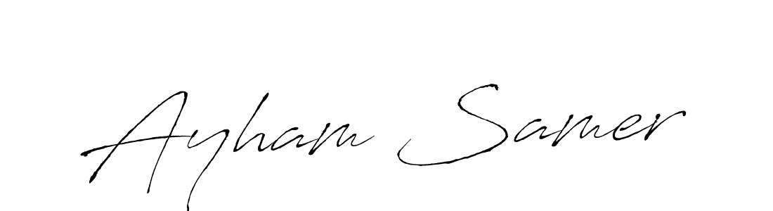 Ayham Samer stylish signature style. Best Handwritten Sign (Antro_Vectra) for my name. Handwritten Signature Collection Ideas for my name Ayham Samer. Ayham Samer signature style 6 images and pictures png