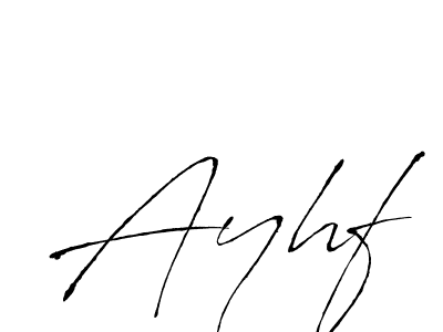 Design your own signature with our free online signature maker. With this signature software, you can create a handwritten (Antro_Vectra) signature for name Ayhf. Ayhf signature style 6 images and pictures png