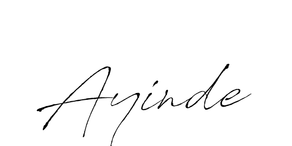 Design your own signature with our free online signature maker. With this signature software, you can create a handwritten (Antro_Vectra) signature for name Ayinde. Ayinde signature style 6 images and pictures png