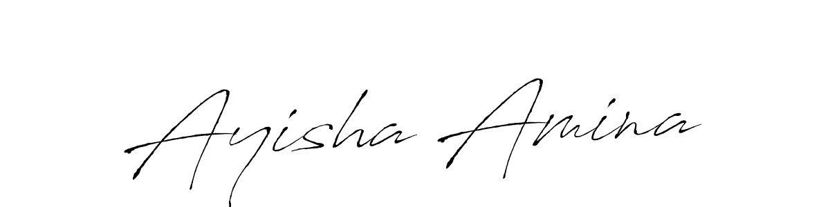 Design your own signature with our free online signature maker. With this signature software, you can create a handwritten (Antro_Vectra) signature for name Ayisha Amina. Ayisha Amina signature style 6 images and pictures png