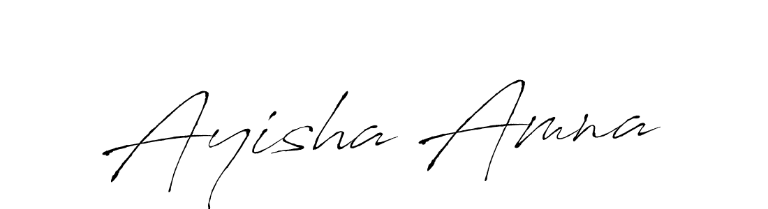 Create a beautiful signature design for name Ayisha Amna. With this signature (Antro_Vectra) fonts, you can make a handwritten signature for free. Ayisha Amna signature style 6 images and pictures png