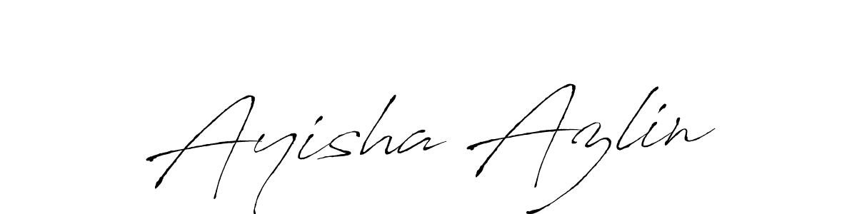 How to make Ayisha Azlin name signature. Use Antro_Vectra style for creating short signs online. This is the latest handwritten sign. Ayisha Azlin signature style 6 images and pictures png
