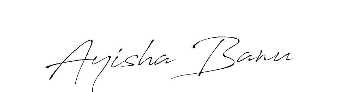 Design your own signature with our free online signature maker. With this signature software, you can create a handwritten (Antro_Vectra) signature for name Ayisha Banu. Ayisha Banu signature style 6 images and pictures png