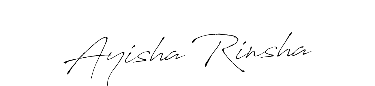 Also we have Ayisha Rinsha name is the best signature style. Create professional handwritten signature collection using Antro_Vectra autograph style. Ayisha Rinsha signature style 6 images and pictures png