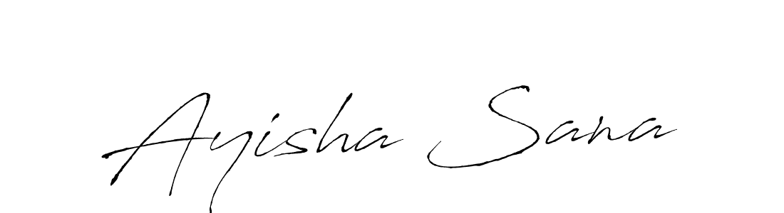 The best way (Antro_Vectra) to make a short signature is to pick only two or three words in your name. The name Ayisha Sana include a total of six letters. For converting this name. Ayisha Sana signature style 6 images and pictures png