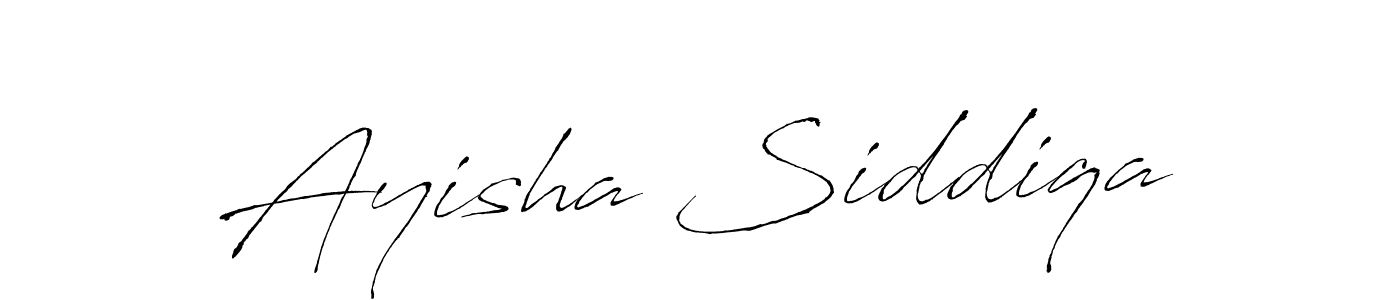 Design your own signature with our free online signature maker. With this signature software, you can create a handwritten (Antro_Vectra) signature for name Ayisha Siddiqa. Ayisha Siddiqa signature style 6 images and pictures png