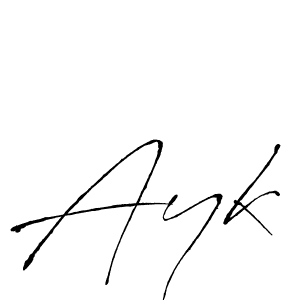Create a beautiful signature design for name Ayk. With this signature (Antro_Vectra) fonts, you can make a handwritten signature for free. Ayk signature style 6 images and pictures png