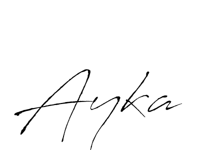 Ayka stylish signature style. Best Handwritten Sign (Antro_Vectra) for my name. Handwritten Signature Collection Ideas for my name Ayka. Ayka signature style 6 images and pictures png