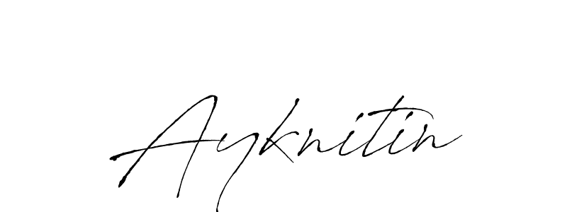 Use a signature maker to create a handwritten signature online. With this signature software, you can design (Antro_Vectra) your own signature for name Ayknitin. Ayknitin signature style 6 images and pictures png