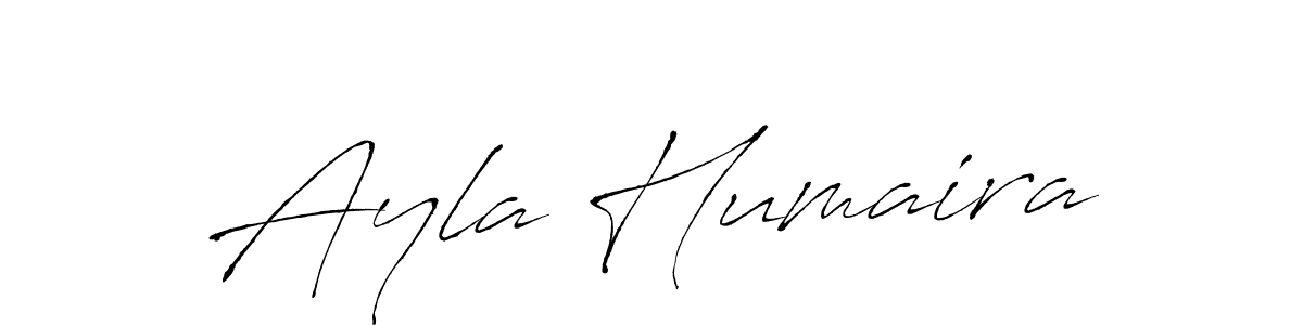 Design your own signature with our free online signature maker. With this signature software, you can create a handwritten (Antro_Vectra) signature for name Ayla Humaira. Ayla Humaira signature style 6 images and pictures png