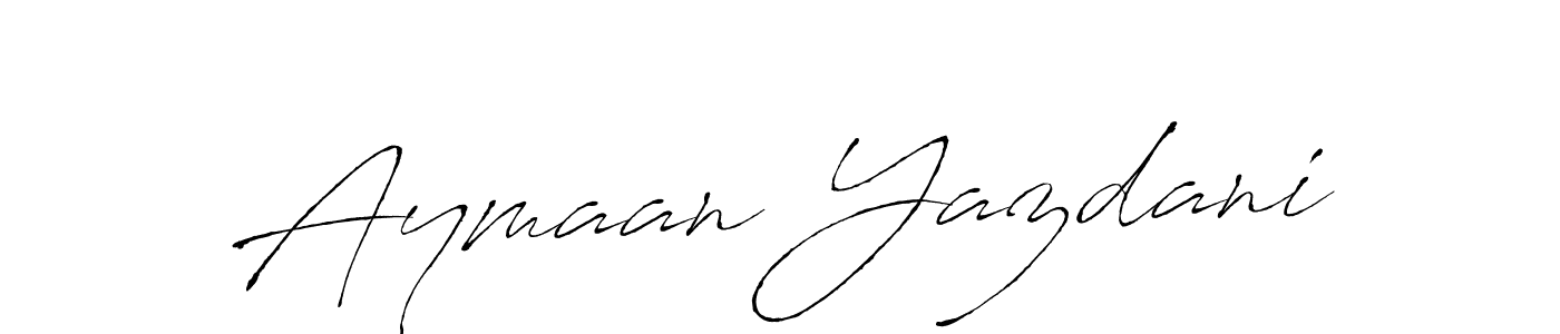 Also You can easily find your signature by using the search form. We will create Aymaan Yazdani name handwritten signature images for you free of cost using Antro_Vectra sign style. Aymaan Yazdani signature style 6 images and pictures png