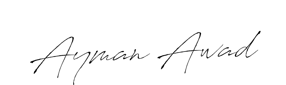 Ayman Awad stylish signature style. Best Handwritten Sign (Antro_Vectra) for my name. Handwritten Signature Collection Ideas for my name Ayman Awad. Ayman Awad signature style 6 images and pictures png