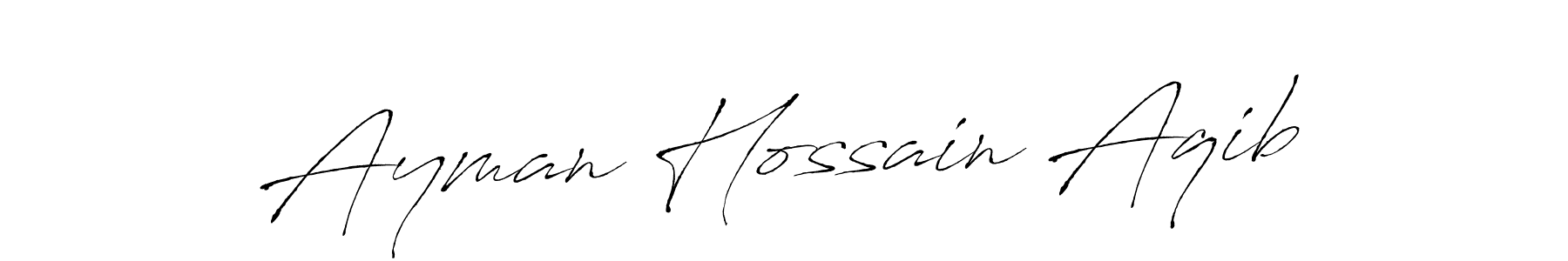 How to make Ayman Hossain Aqib signature? Antro_Vectra is a professional autograph style. Create handwritten signature for Ayman Hossain Aqib name. Ayman Hossain Aqib signature style 6 images and pictures png