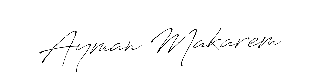 Also we have Ayman Makarem name is the best signature style. Create professional handwritten signature collection using Antro_Vectra autograph style. Ayman Makarem signature style 6 images and pictures png