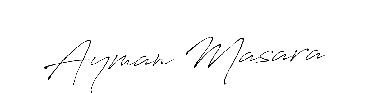 Create a beautiful signature design for name Ayman Masara. With this signature (Antro_Vectra) fonts, you can make a handwritten signature for free. Ayman Masara signature style 6 images and pictures png