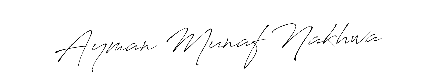 if you are searching for the best signature style for your name Ayman Munaf Nakhwa. so please give up your signature search. here we have designed multiple signature styles  using Antro_Vectra. Ayman Munaf Nakhwa signature style 6 images and pictures png