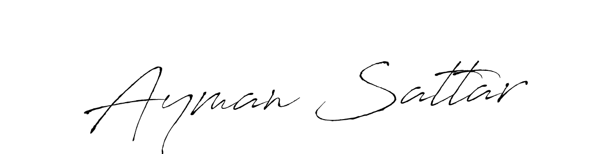 Create a beautiful signature design for name Ayman Sattar. With this signature (Antro_Vectra) fonts, you can make a handwritten signature for free. Ayman Sattar signature style 6 images and pictures png