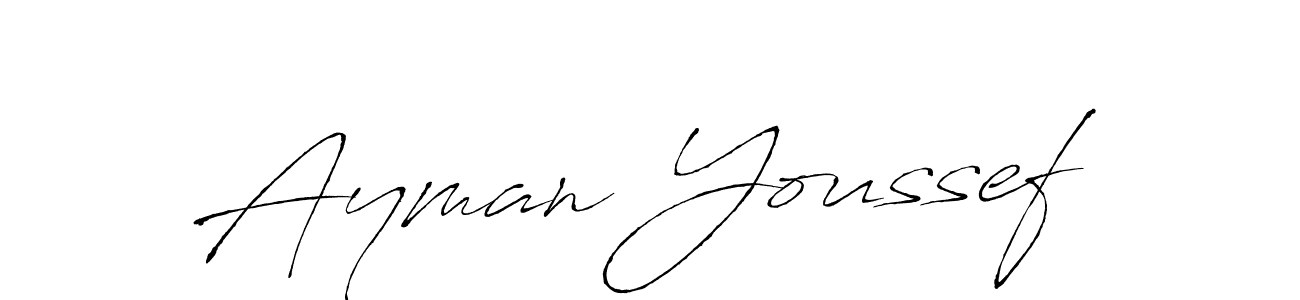 Make a beautiful signature design for name Ayman Youssef. With this signature (Antro_Vectra) style, you can create a handwritten signature for free. Ayman Youssef signature style 6 images and pictures png