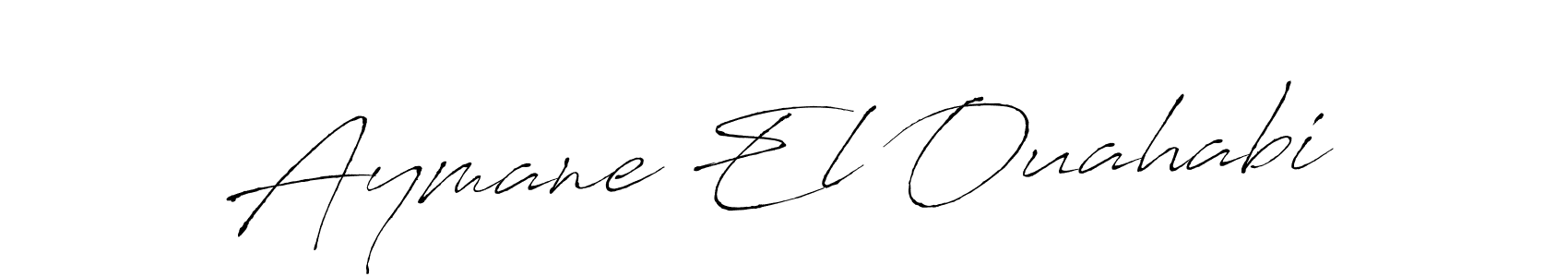 How to make Aymane El Ouahabi name signature. Use Antro_Vectra style for creating short signs online. This is the latest handwritten sign. Aymane El Ouahabi signature style 6 images and pictures png