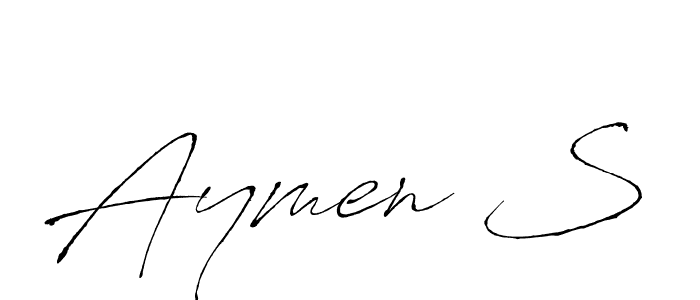 Aymen S stylish signature style. Best Handwritten Sign (Antro_Vectra) for my name. Handwritten Signature Collection Ideas for my name Aymen S. Aymen S signature style 6 images and pictures png