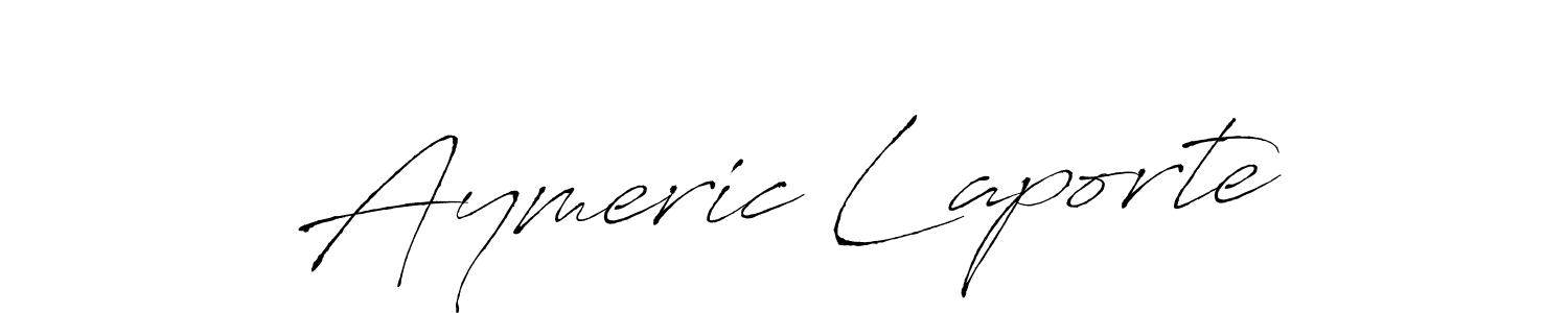 How to make Aymeric Laporte name signature. Use Antro_Vectra style for creating short signs online. This is the latest handwritten sign. Aymeric Laporte signature style 6 images and pictures png