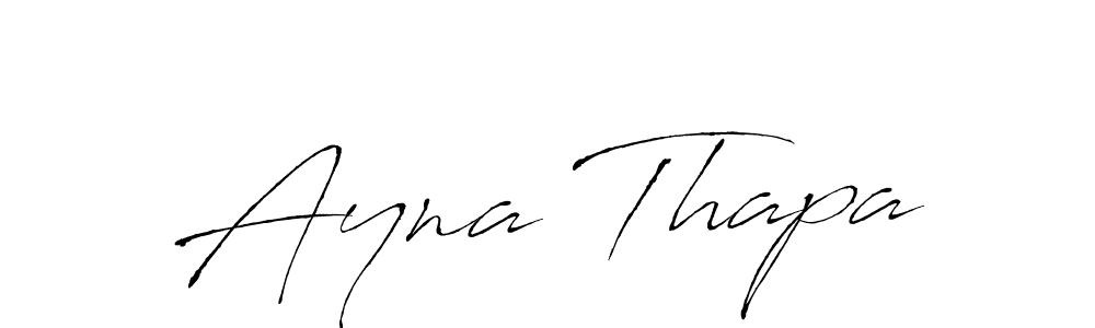 How to make Ayna Thapa signature? Antro_Vectra is a professional autograph style. Create handwritten signature for Ayna Thapa name. Ayna Thapa signature style 6 images and pictures png