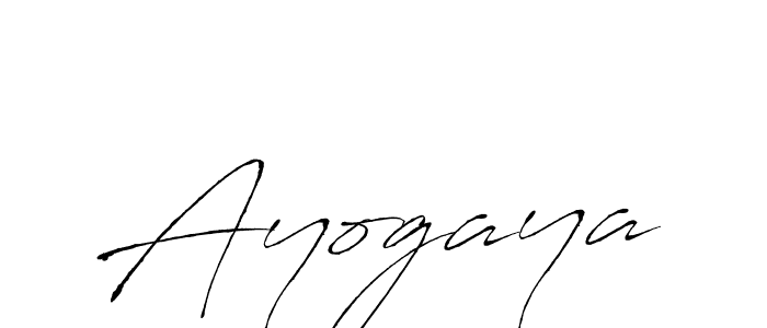 Make a beautiful signature design for name Ayogaya. With this signature (Antro_Vectra) style, you can create a handwritten signature for free. Ayogaya signature style 6 images and pictures png