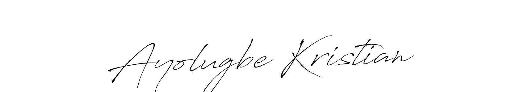 Ayolugbe Kristian stylish signature style. Best Handwritten Sign (Antro_Vectra) for my name. Handwritten Signature Collection Ideas for my name Ayolugbe Kristian. Ayolugbe Kristian signature style 6 images and pictures png