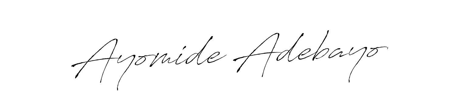 Use a signature maker to create a handwritten signature online. With this signature software, you can design (Antro_Vectra) your own signature for name Ayomide Adebayo. Ayomide Adebayo signature style 6 images and pictures png