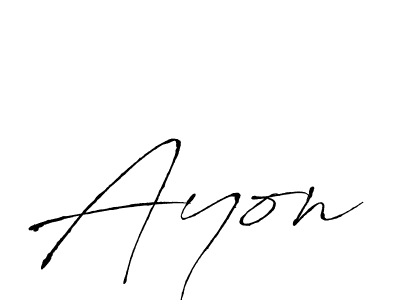 Design your own signature with our free online signature maker. With this signature software, you can create a handwritten (Antro_Vectra) signature for name Ayon. Ayon signature style 6 images and pictures png