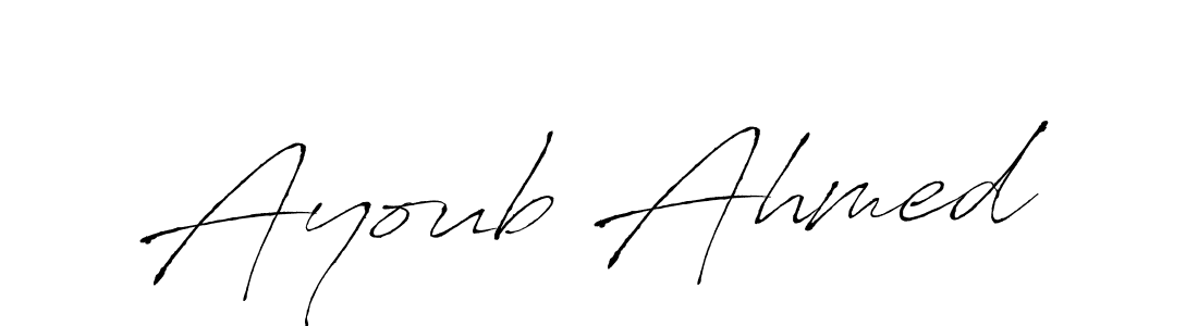 Make a beautiful signature design for name Ayoub Ahmed. With this signature (Antro_Vectra) style, you can create a handwritten signature for free. Ayoub Ahmed signature style 6 images and pictures png