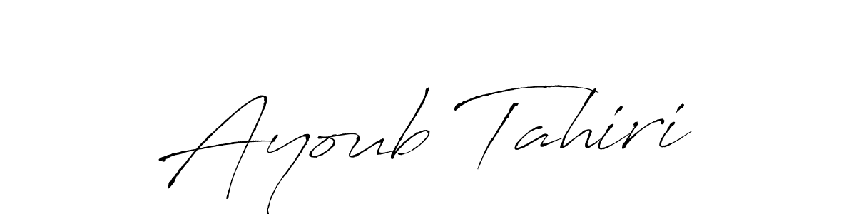 This is the best signature style for the Ayoub Tahiri name. Also you like these signature font (Antro_Vectra). Mix name signature. Ayoub Tahiri signature style 6 images and pictures png