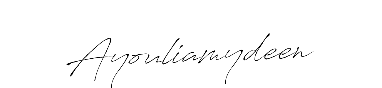 Create a beautiful signature design for name Ayouliamydeen. With this signature (Antro_Vectra) fonts, you can make a handwritten signature for free. Ayouliamydeen signature style 6 images and pictures png