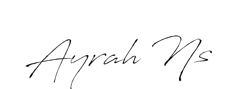 You should practise on your own different ways (Antro_Vectra) to write your name (Ayrah Ns) in signature. don't let someone else do it for you. Ayrah Ns signature style 6 images and pictures png