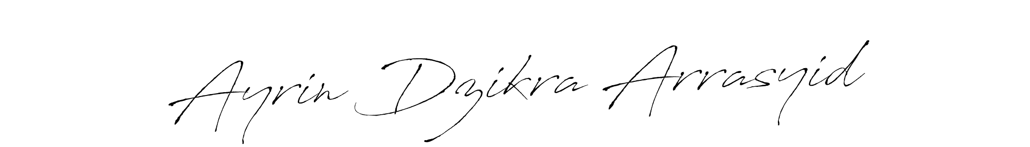 Create a beautiful signature design for name Ayrin Dzikra Arrasyid. With this signature (Antro_Vectra) fonts, you can make a handwritten signature for free. Ayrin Dzikra Arrasyid signature style 6 images and pictures png